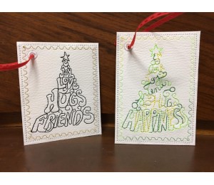 Stickserie ITH - Postkarten Set Wunschbäume